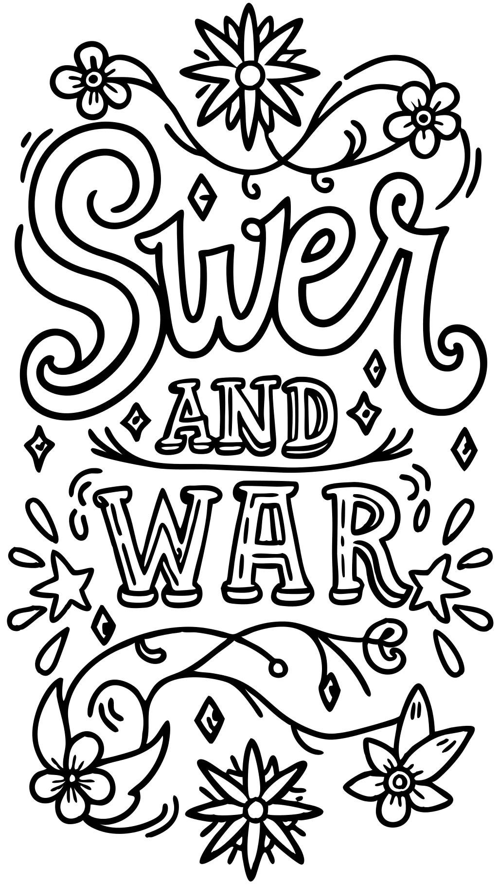 free printable adult coloring pages swear words